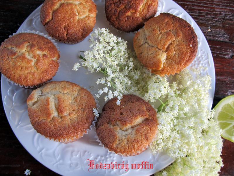 Bodzavirág muffin